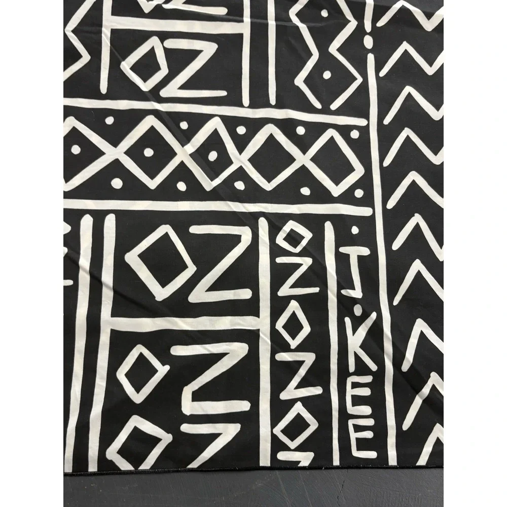 Vintage Black/white Wipeable Table Cloth Mudcloth African Style